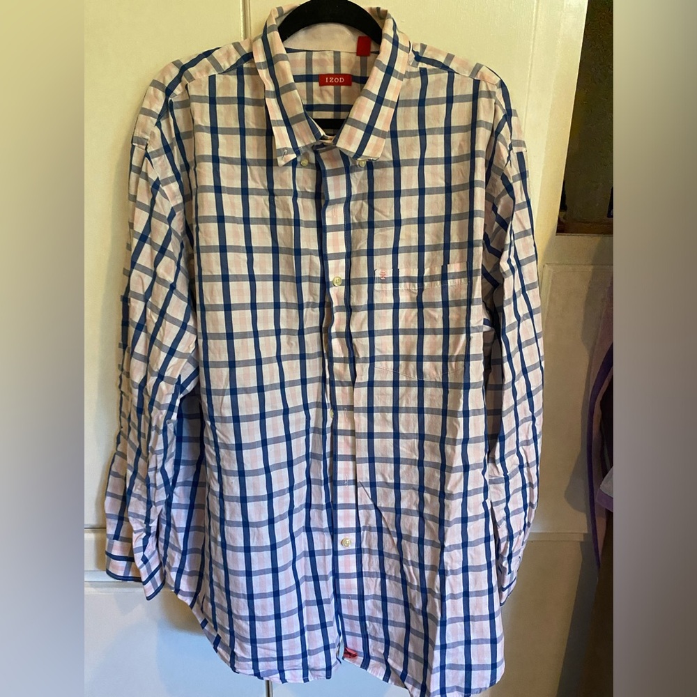 Two Izod long sleeve shirts